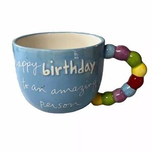 Sandra Maqsamen Happy Birthday Large Ceramic Coffee Tea Soup Mug